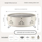 Stable Heating Area Grill Barbeque Grill Portable Stainless Steel Campfire Grills For Outdoor Bbq Camping Picnics Lightweight