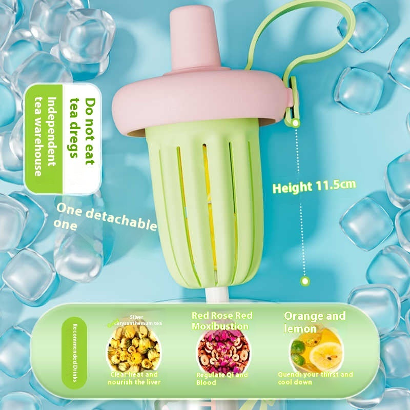 Simple Straw Portable Fruit Teas Cup