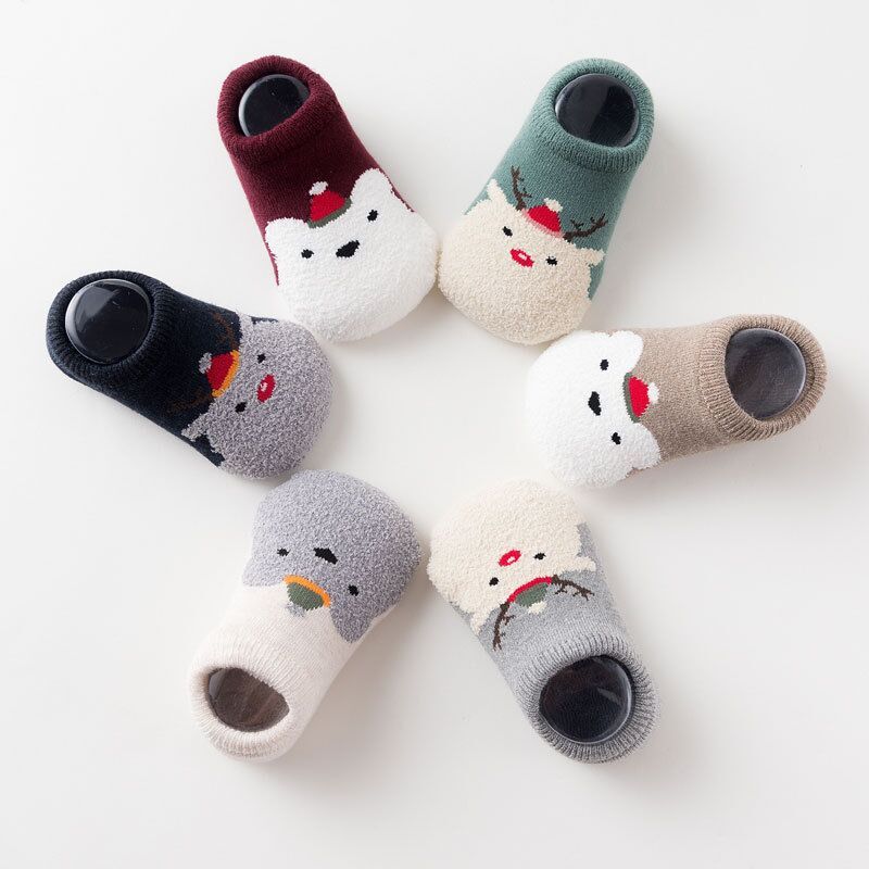 Terry-loop Hosiery Children's Foot Sock Cartoon Cute