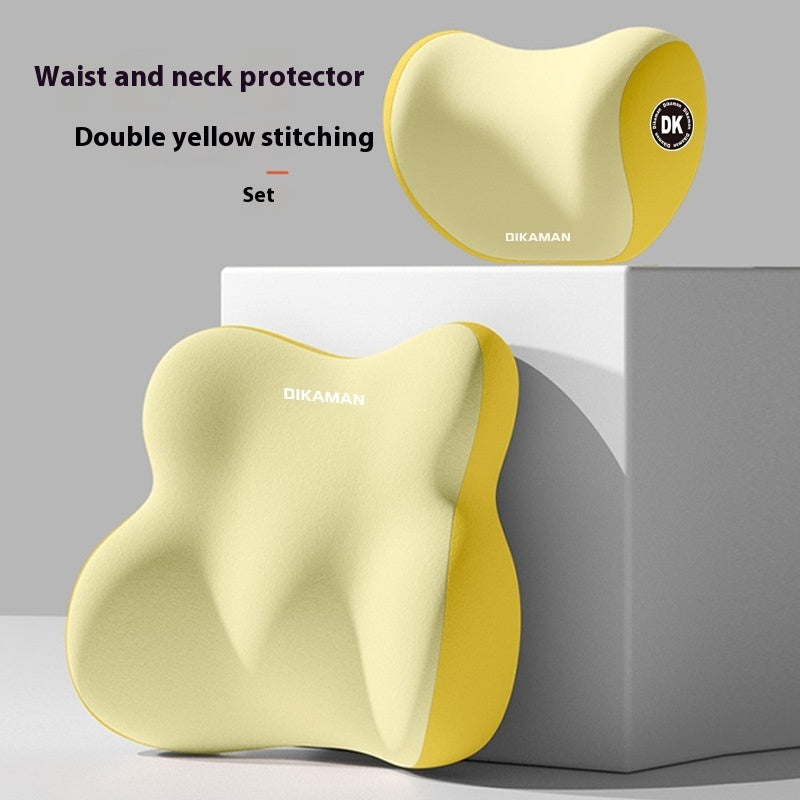 Automotive Headrest Lumbar Support Pillow Suit Girls Color