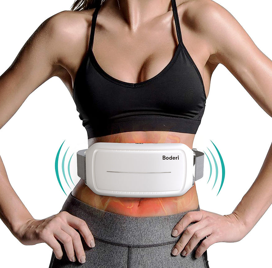 Portable Cordless Electric Waist Belt Heating Pad With 3 Heat Levels and 4 Massage Modes for Back or Belly, Women and Girls