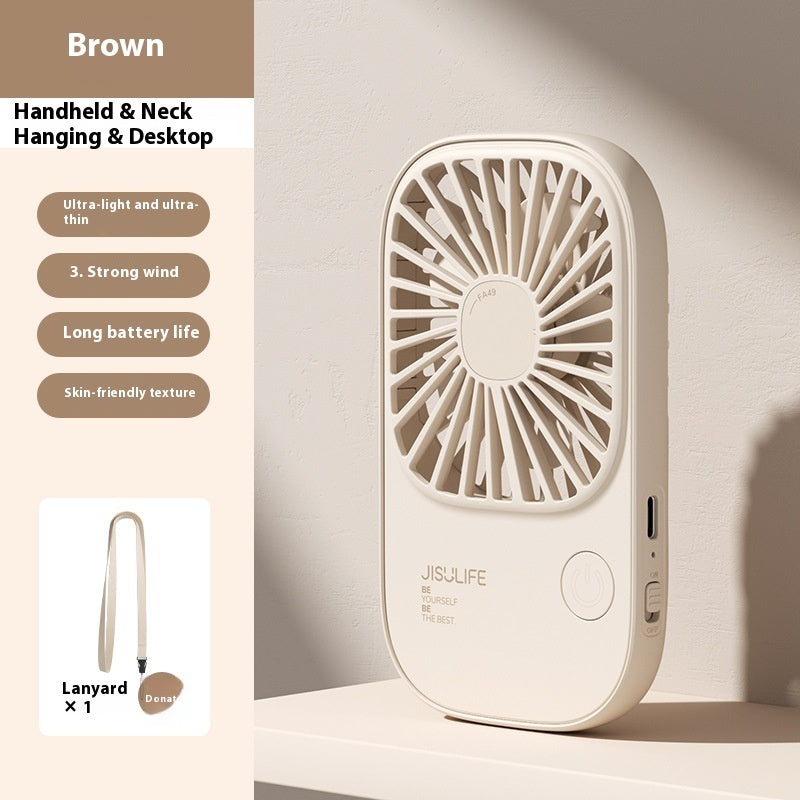 Handheld Portable Portable Small Mini Rechargeable Ultra-quiet Office Desk Small Electric Fan