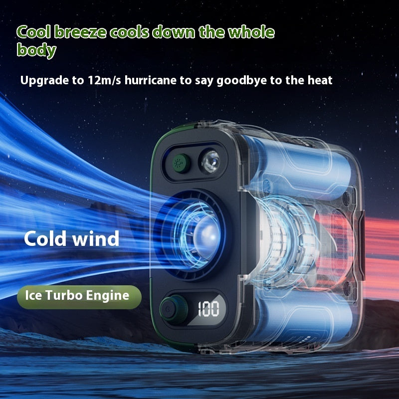 USB Portable Clip Waist Outdoor Construction Site Power Bank Little Fan