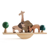 Children's Solid Wood Color Building Blocks Forest Seesaw Toys
