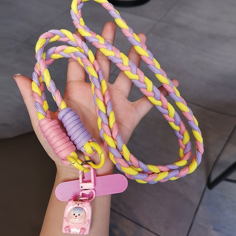 Crossbody Three-strand Horse Tail Mobile Phone Lanyard