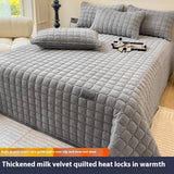 Milk Fiber Coral Fleece Bedspread One-piece Autumn And Winter Fleece-lined