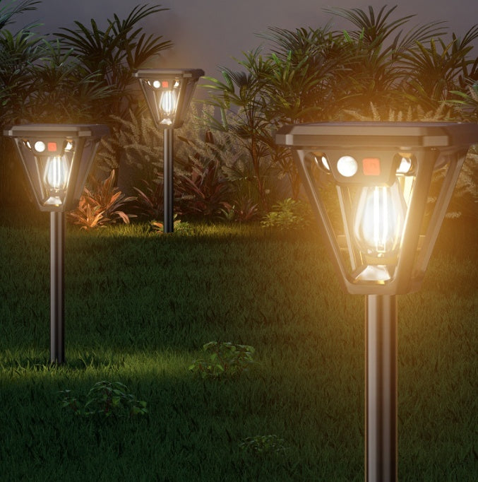 Outdoor Courtyard Garden Floor Outlet Induction Household Solar Wall Lamp