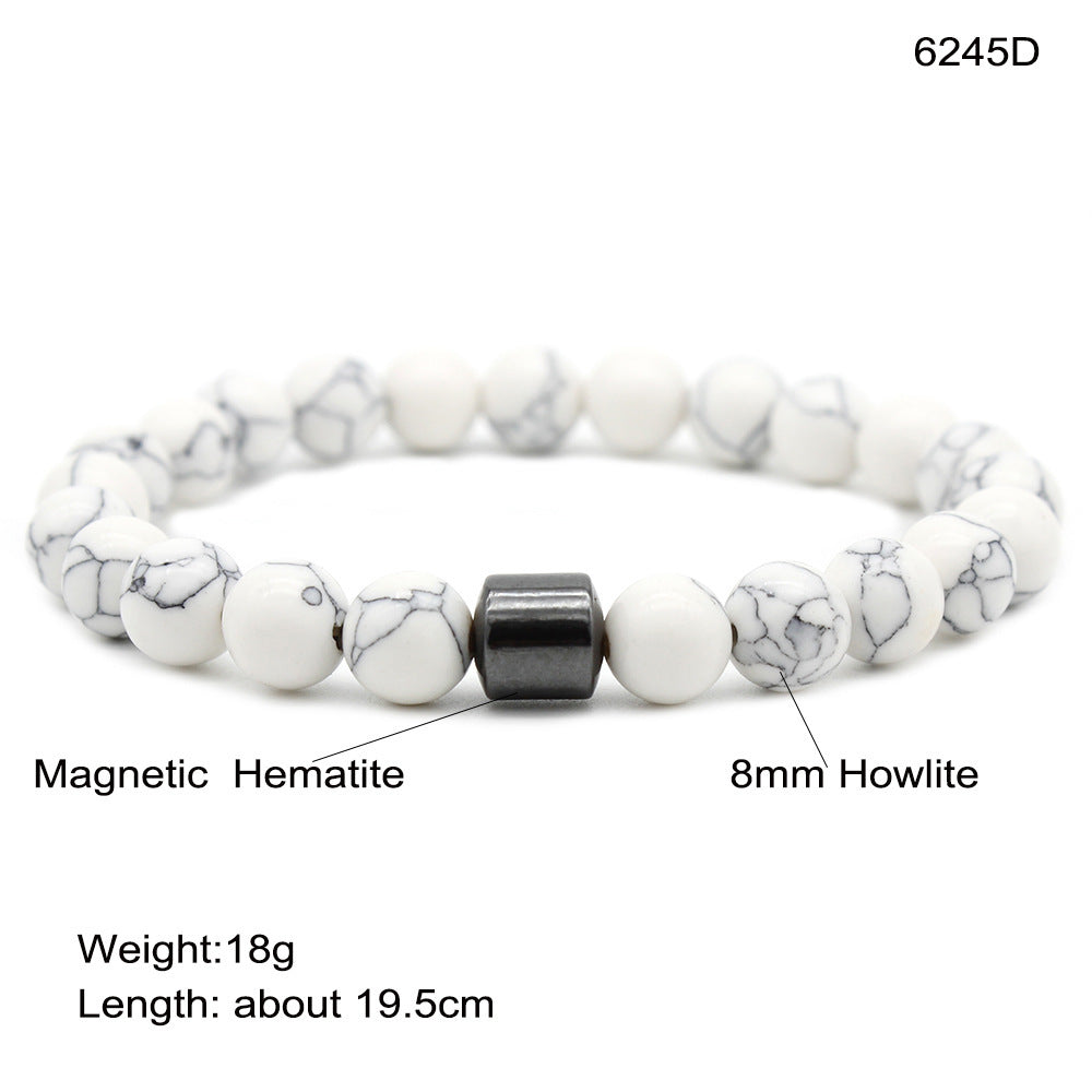 Black Stone Tiger Eye Bead Bracelet