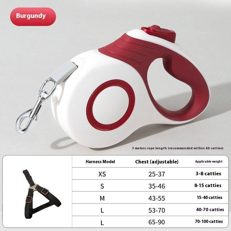 Dog Automatic Retractable Leash Explosion-proof Medium And Large Out Dog Chain With Trash Can Pet Dog Leash