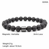 Black Stone Tiger Eye Bead Bracelet