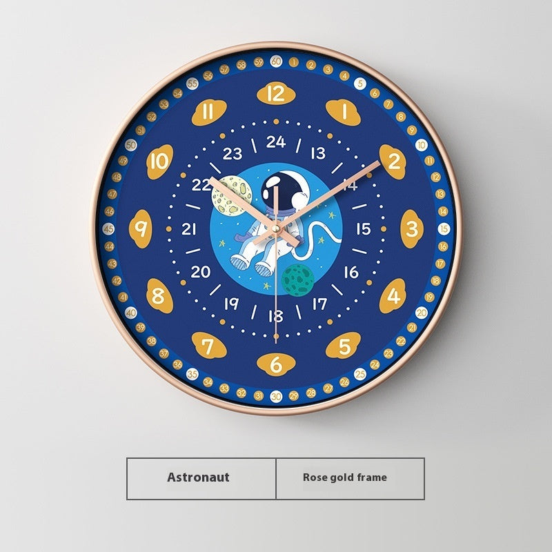 Early Education Cartoon Children's Home Wall Mounted Clock