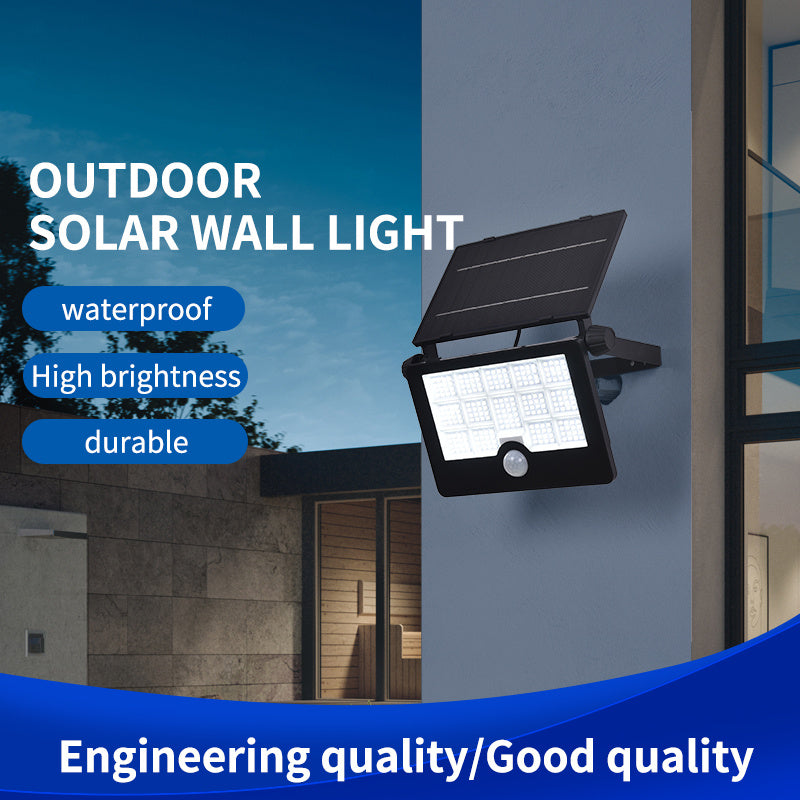 Solar-powered Human Body Sensing Outdoor Waterproof Wall Lamp