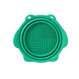Multi-functional Silicone Makeup Brush Cleaning Folding Bowl Sponge Puff Beauty Tool Makeup Brush  Washing Scrubber Pad Soft Mat Scrubber Box