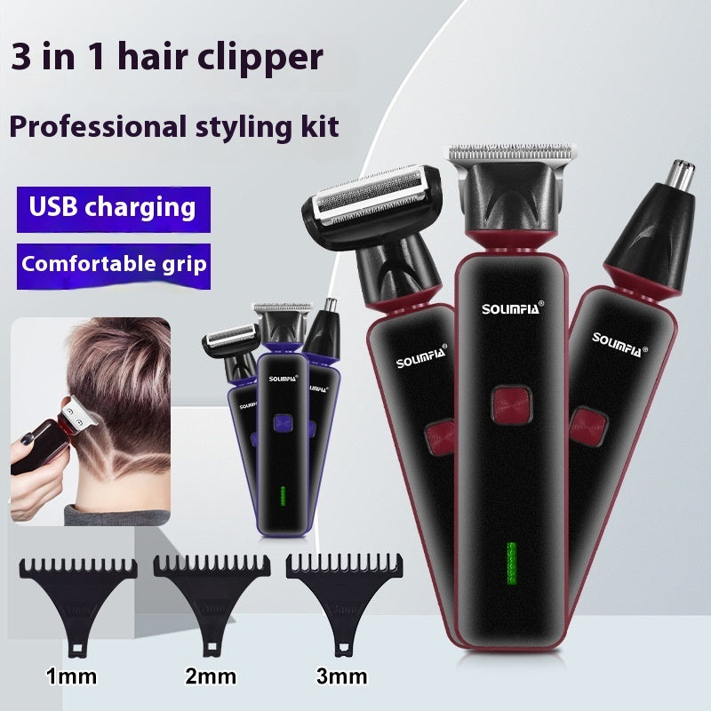 3-in-1 Nose Hair Trimmer Men's Shaver Multifunctional