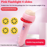 Portable And Simple Cartoon Projection Children's Flashlight