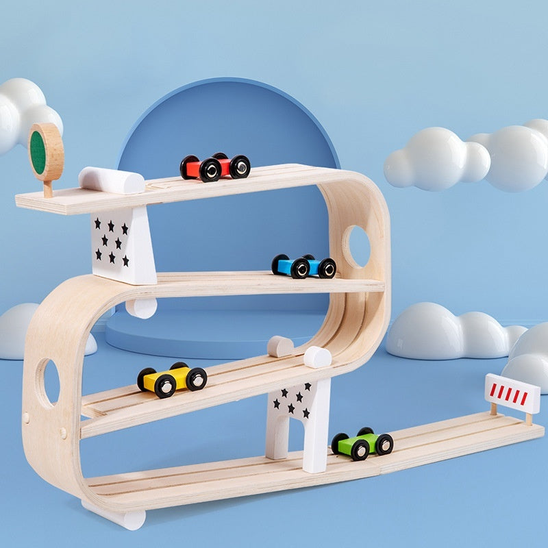 Children's Colorful Multi-layer Inertial Sliding Car Track Gliding Car
