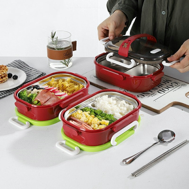 304 Stainless Steel Insulated Lunch Box Layer By Layer Sealed Rectangular Bento Box