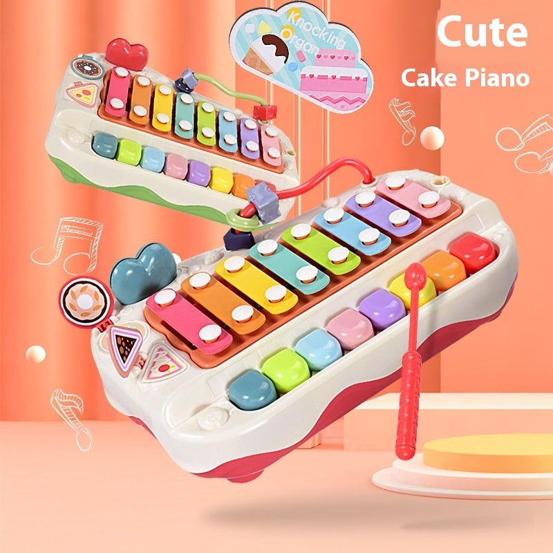 Educational Eight-tone Toy Piano Baby Two-in-one Xylophone Musical Instrument 8-month-old Infant Children's Toys