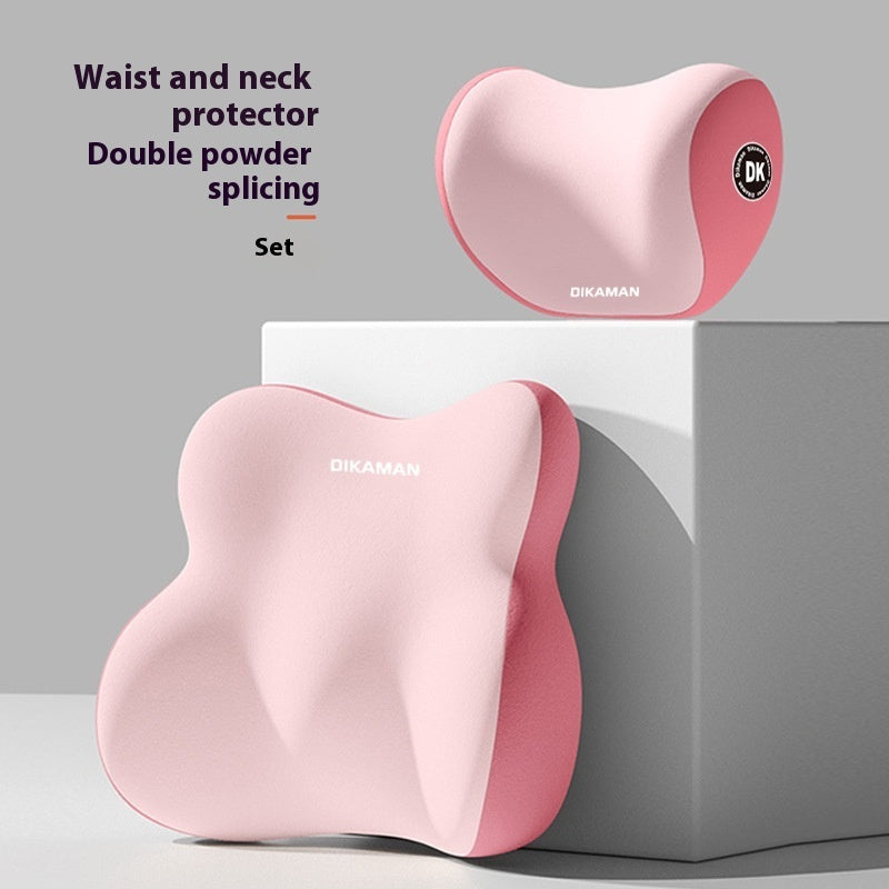 Automotive Headrest Lumbar Support Pillow Suit Girls Color