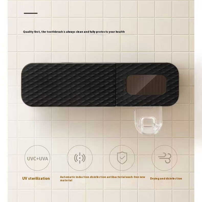Intelligent Toothbrush Holder Automatic Induction UV Sterilization Punch-free Toothbrush Rack