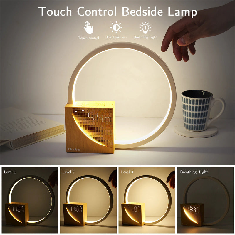 Bedside Lamp with Alarm Clock