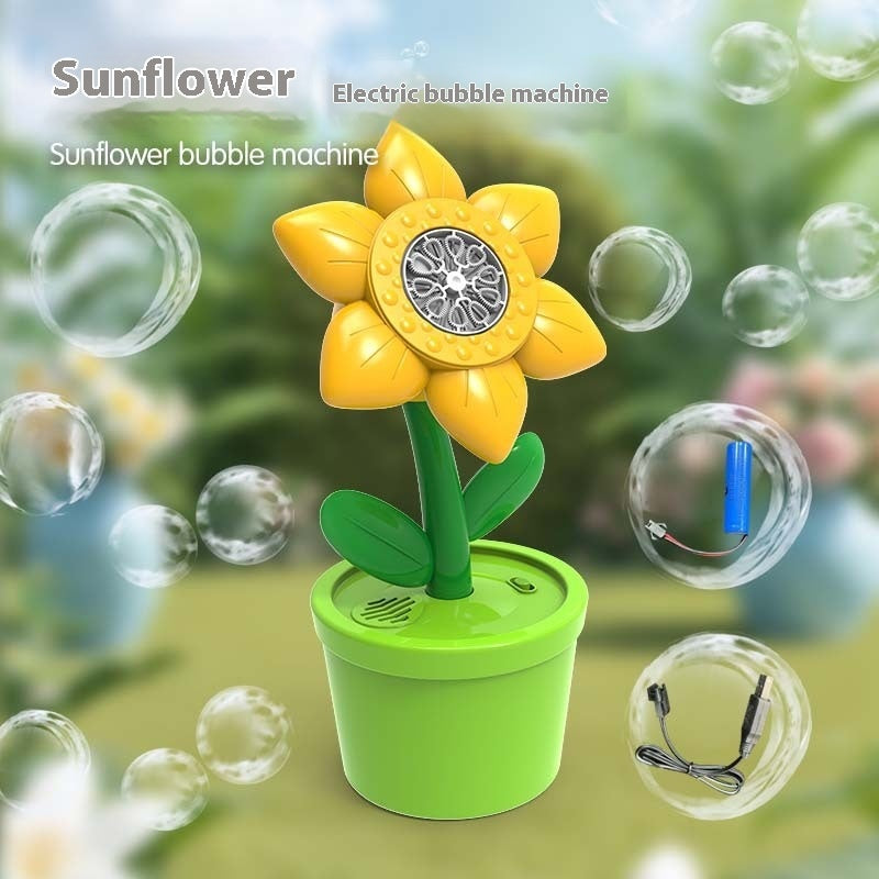 Cross-border Automatic Rose Sunflower Street Lamp Bubble Machine