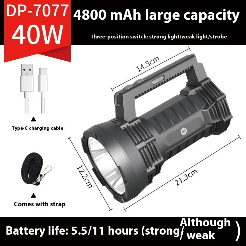 Power Torch Led Household Outdoor Camping Search And Rescue