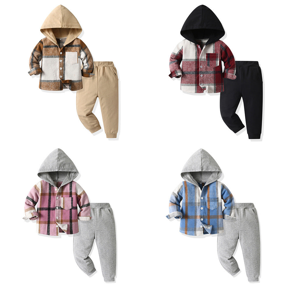 Korean Style All-matching Plaid Shirt Harem Pants