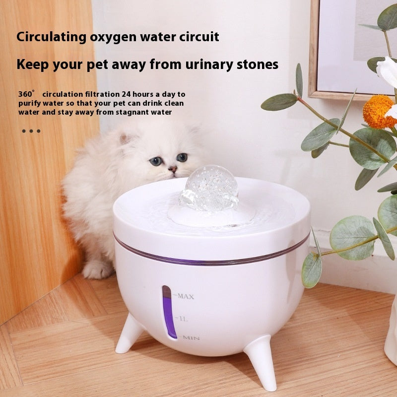 Crystal Ball Automatic Circulating Filter Pet Water Dispenser