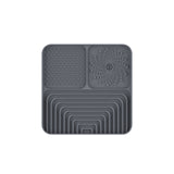 Slow Food Mat For Dogs And Cats, Anti-choking Pad With Suction Cup, Square, Silicone, For Licking