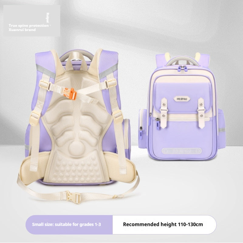 Large Capacity Burden-reducing Waterproof Children's Spine Protection Schoolbag