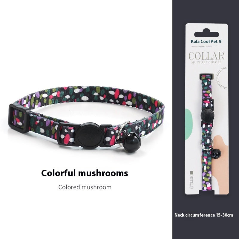 Woven Collar Bell Anti-suffocation Comfortable Safety Buckle Pet Decoration