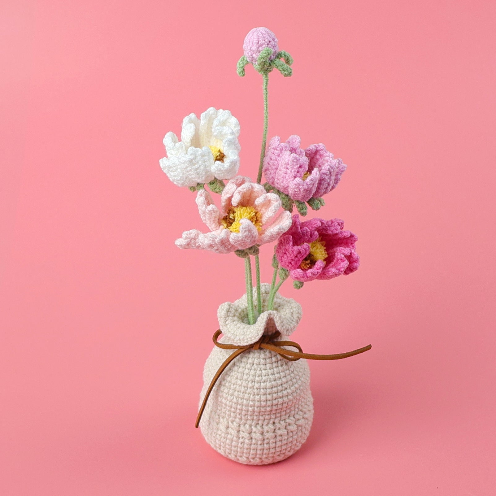 Handmade Wool Knitted Flower Pot