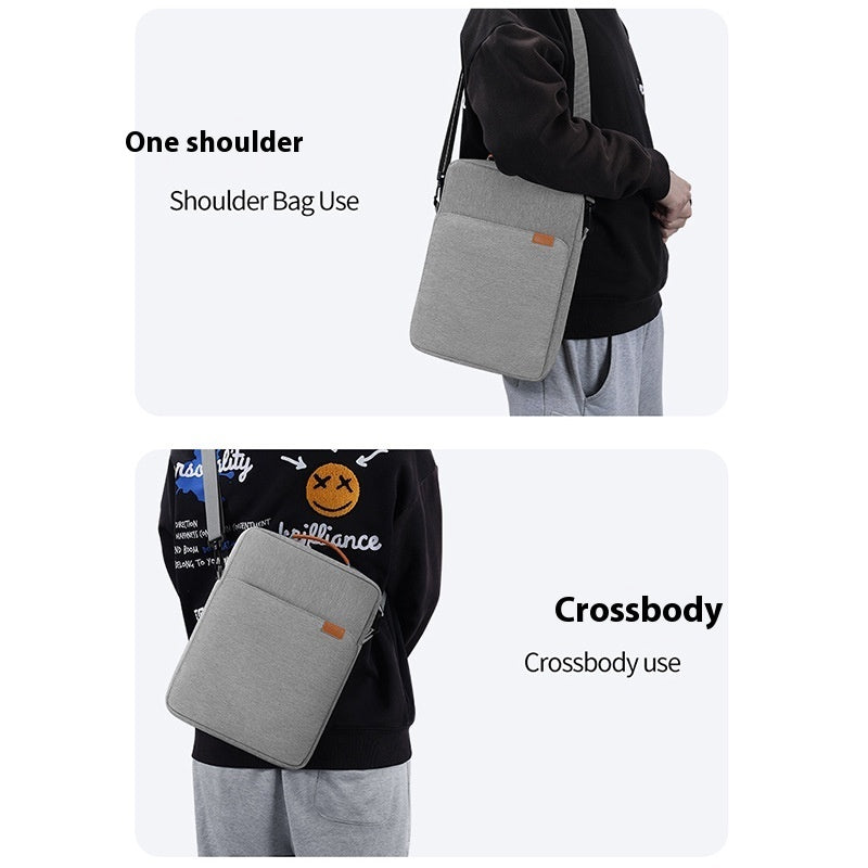 Solid Color Wear-resistant Lightweight Portable Shoulder Crossbody Tablet PC Bag