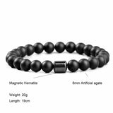 Black Stone Tiger Eye Bead Bracelet