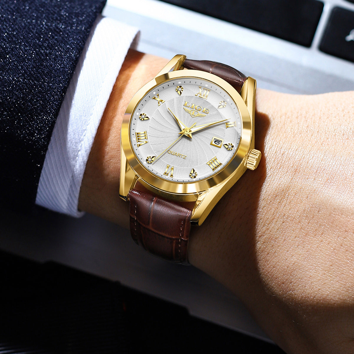 Middle-aged And Elderly Men's Watch Fashionable Simple Waterproof