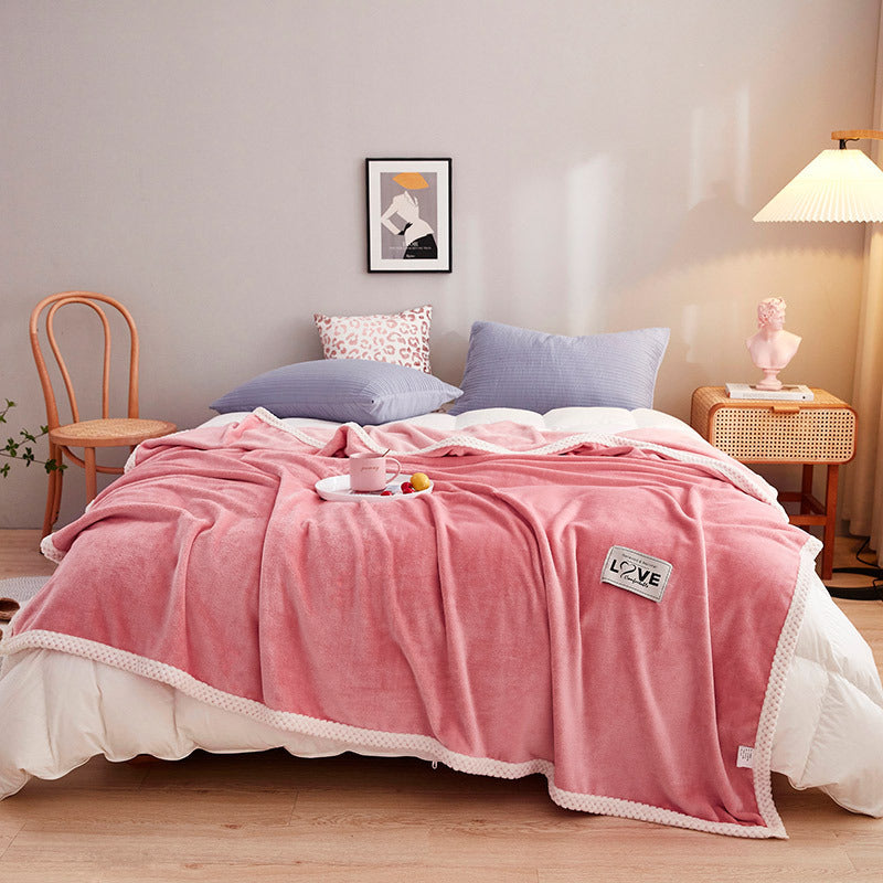 Simple And Stylish Warm Milk Velvet Blanket