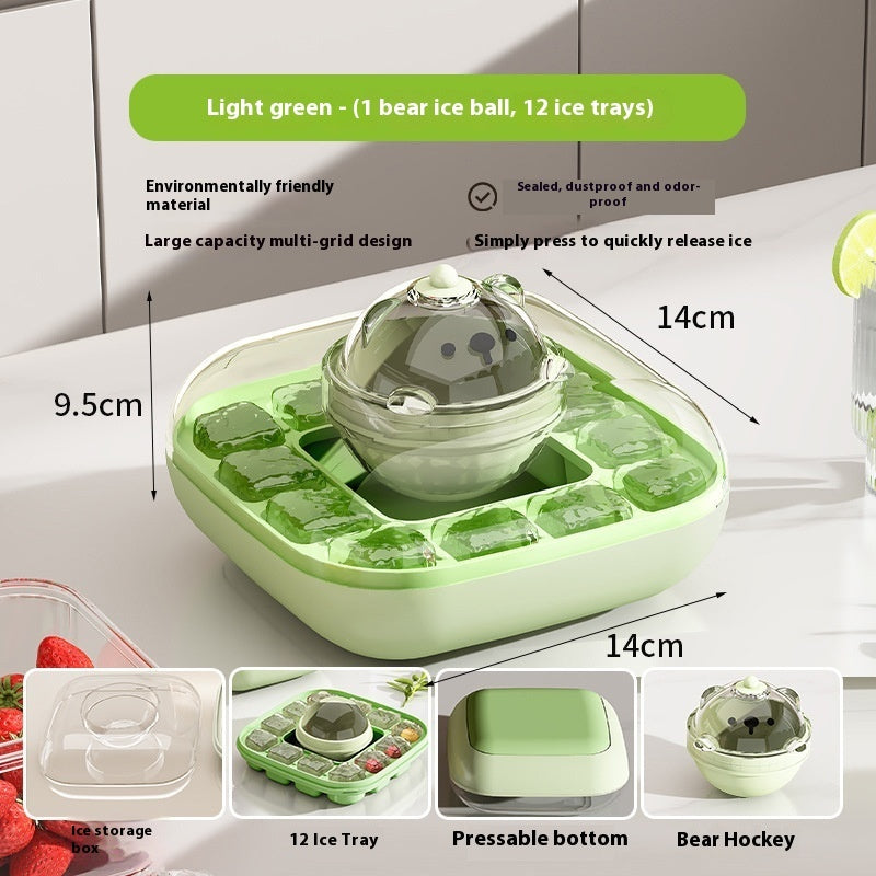 Press Ice Tray Household Creative Ice Hockey Mold