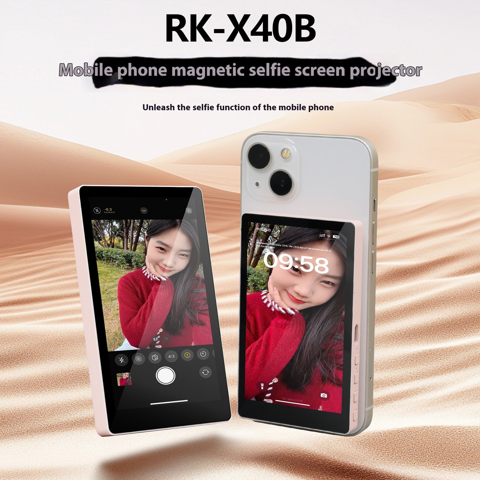 Magnetic Wireless Charging Mobile Phone Selfie Multi-monitoring Device