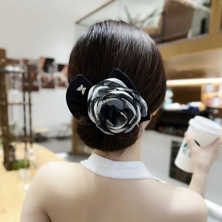 Handmade Camellia Twist Hair Tie
