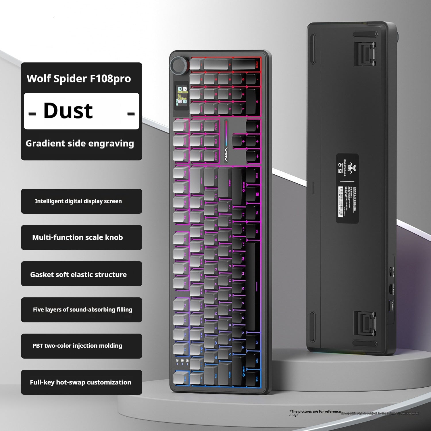 F108pro Wireless Bluetooth Three-model Customized Mechanical Keyboard