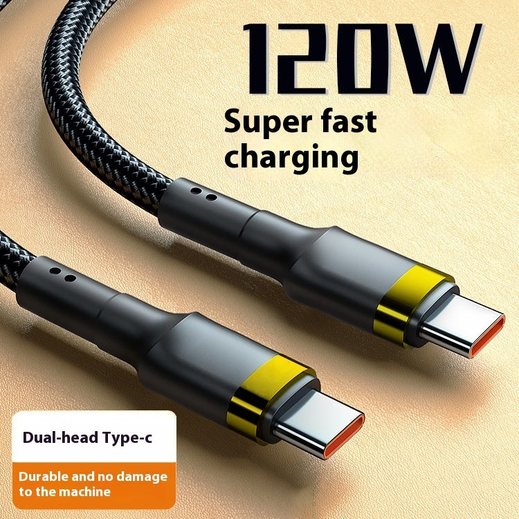 6A Double USB Type-C Cable 120W Fast Charge