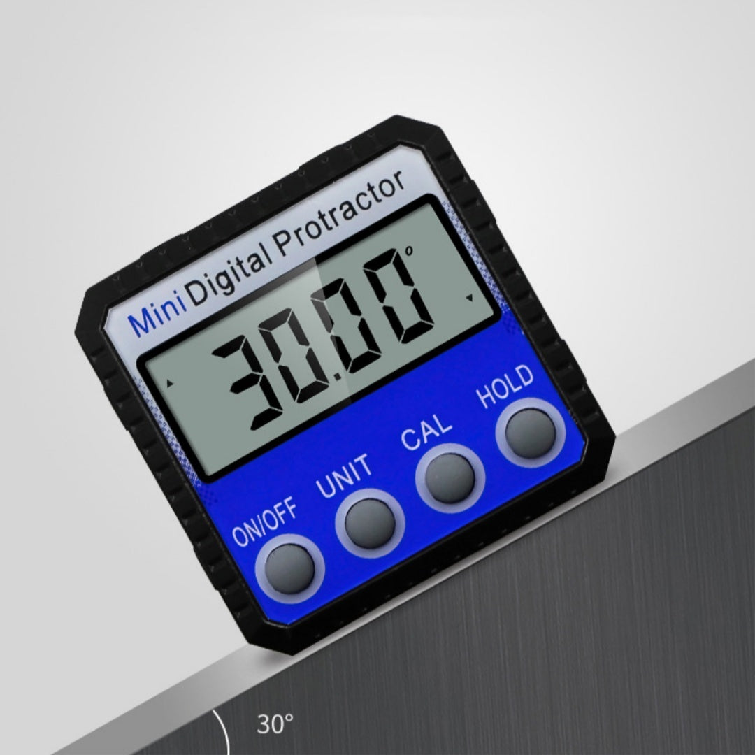 Multi-Angle Flip Magnetic Adsorption Blue Digital Inclinometer