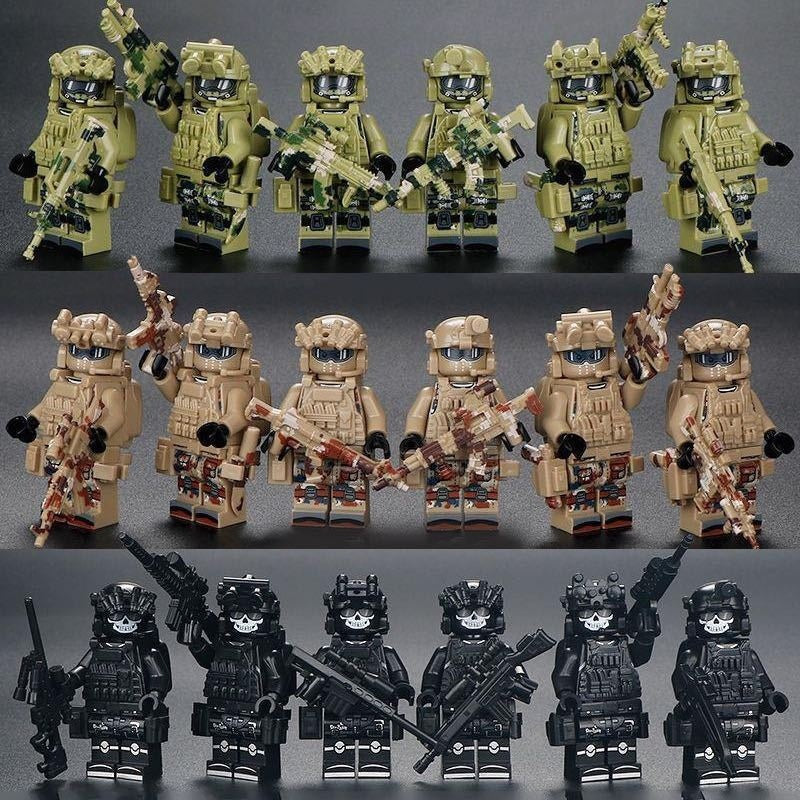 Military Building Blocks Doll Assembled Desert Special Forces