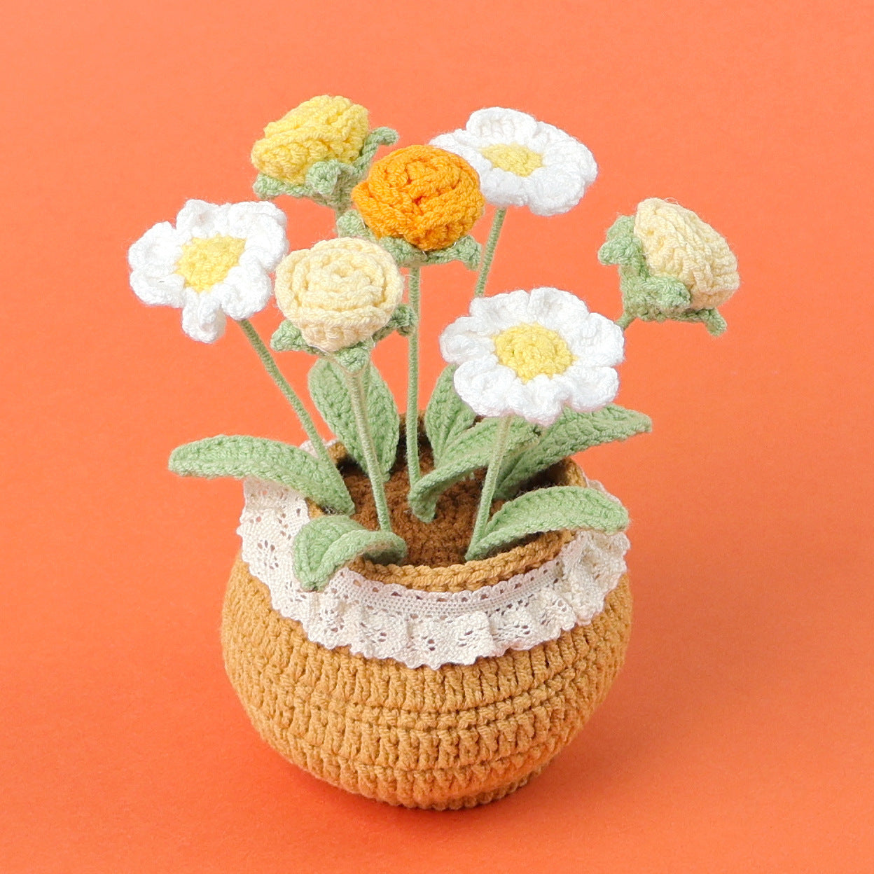 Handmade Wool Knitted Flower Pot
