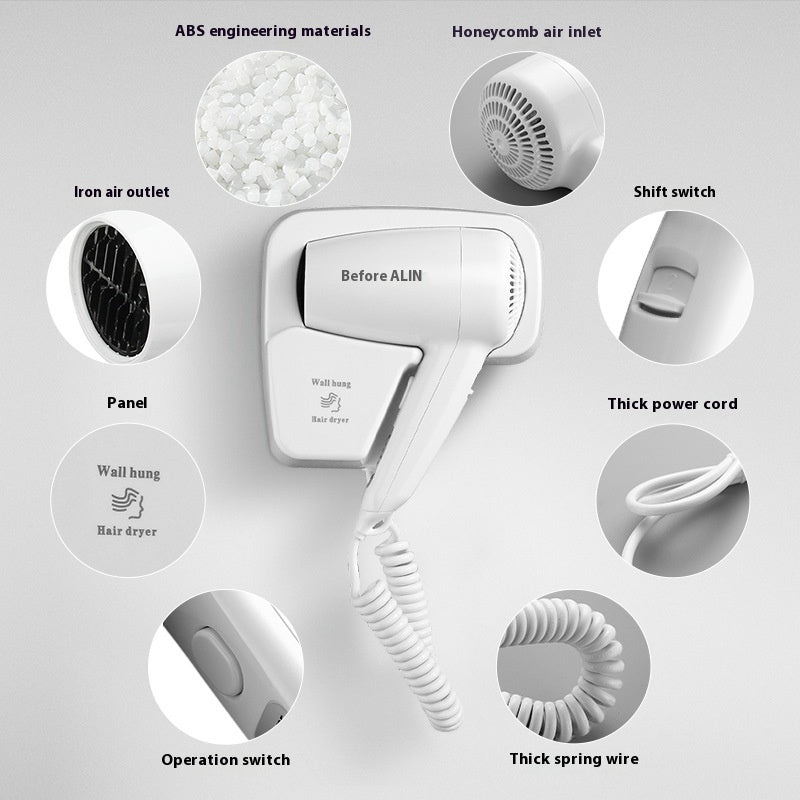 Hotel Hair Dryer Commercial Hotel Wall-mounted