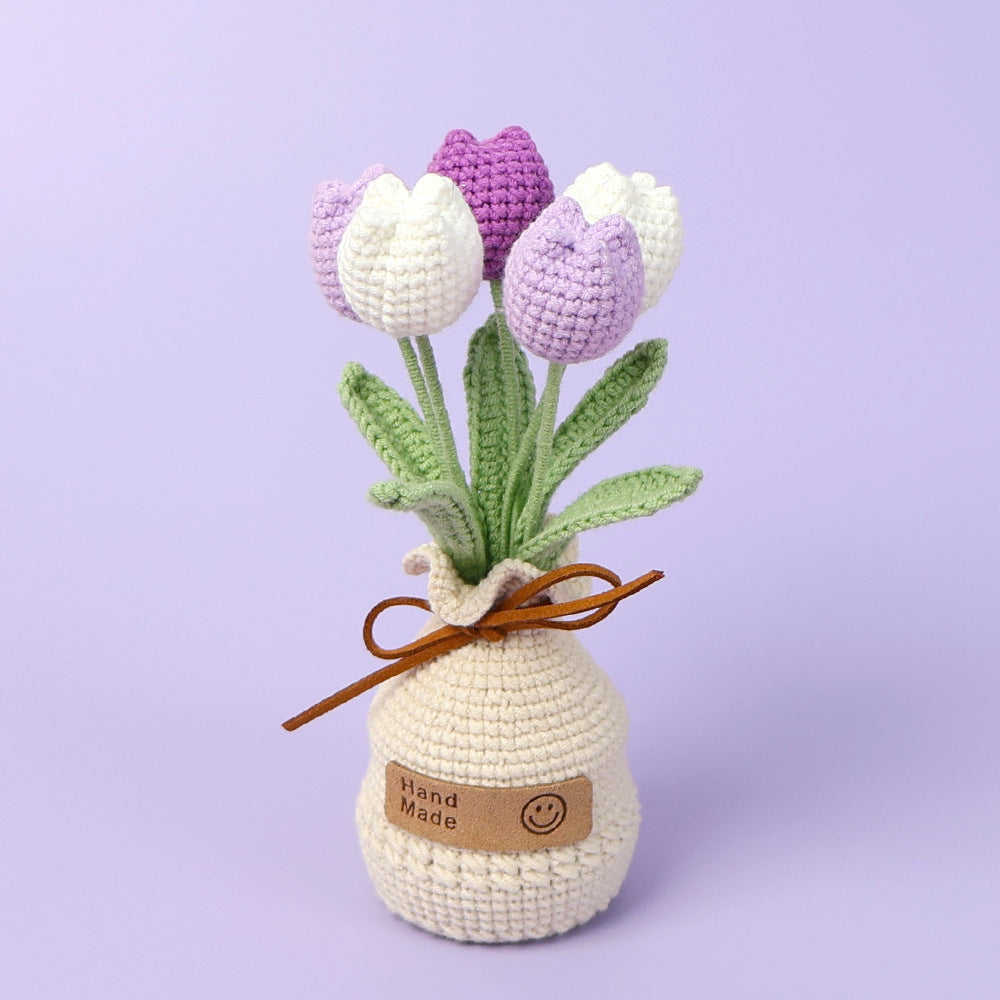 Handmade Wool Knitted Flower Pot