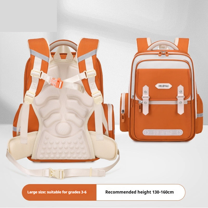 Large Capacity Burden-reducing Waterproof Children's Spine Protection Schoolbag