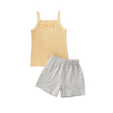 Infant Multi-color Sling Romper Floral Shorts