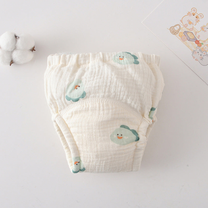 Gauze Cotton Baby's Ring Urine Training Pants Pure Diaper Pants